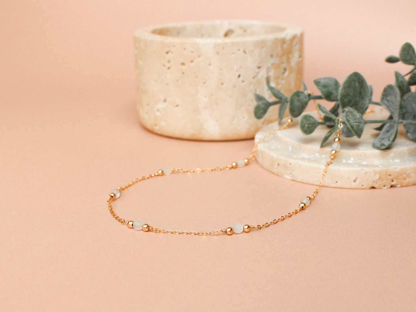 Collier Lou - Pierre de lune blanche