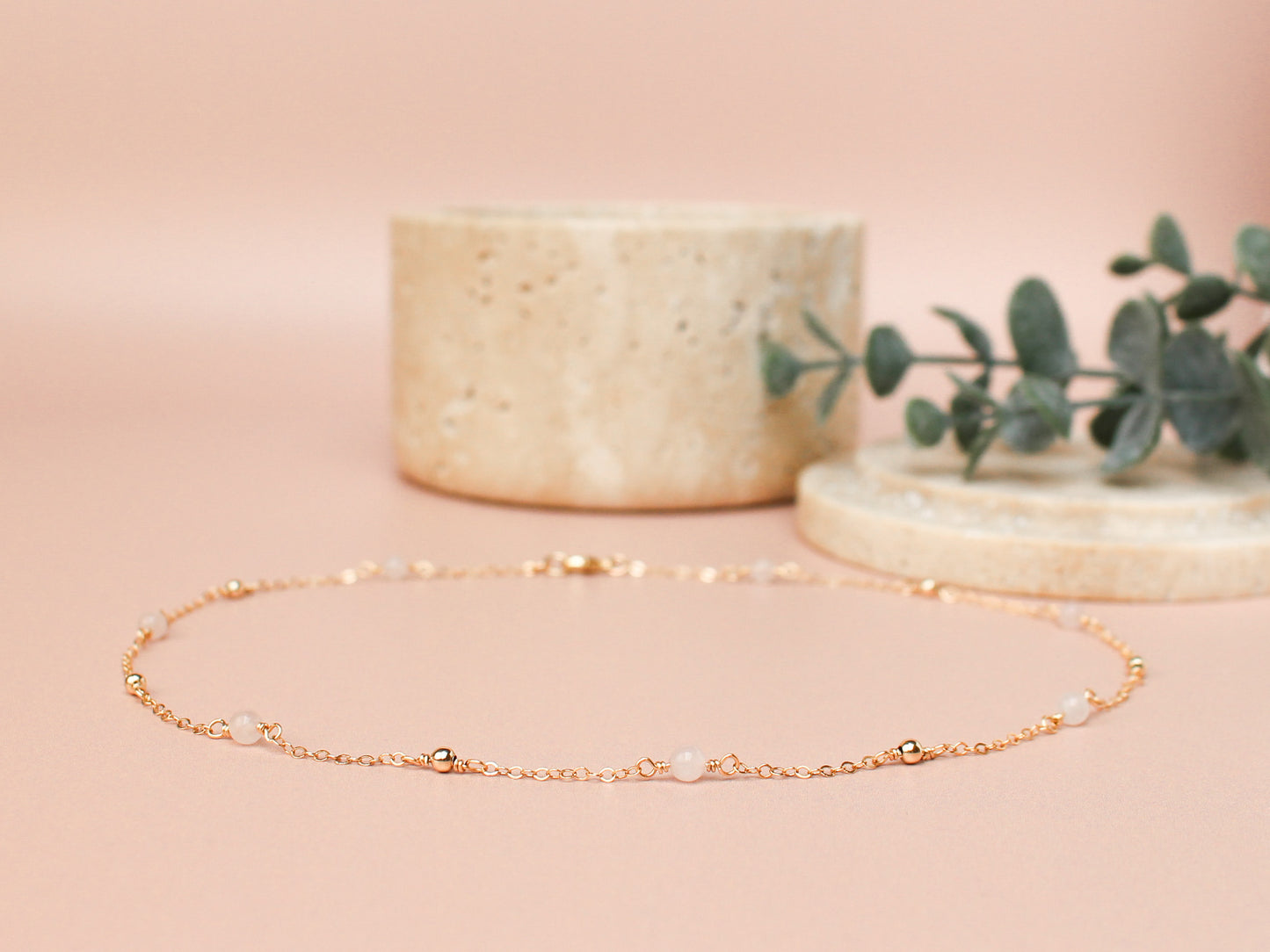 Collier Cora - Quartz rose