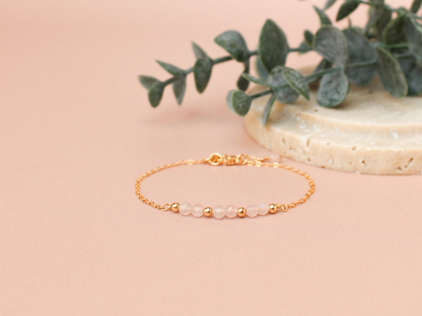 Bracelet Lyana - Quartz rose