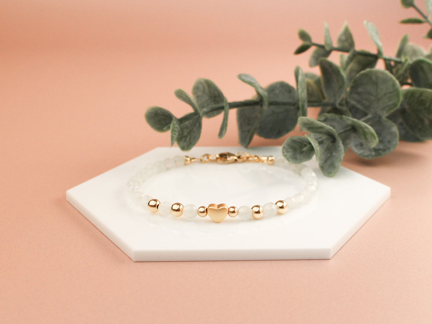 Bracelet Célia - Pierre de lune blanche