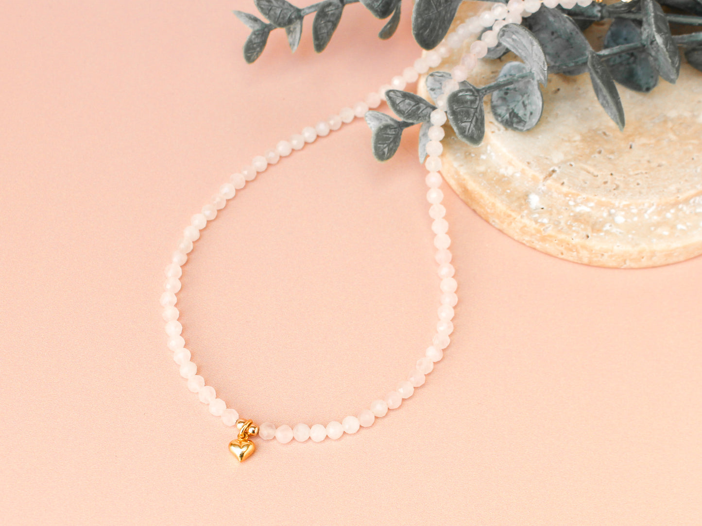 Collier Mia - Quartz rose
