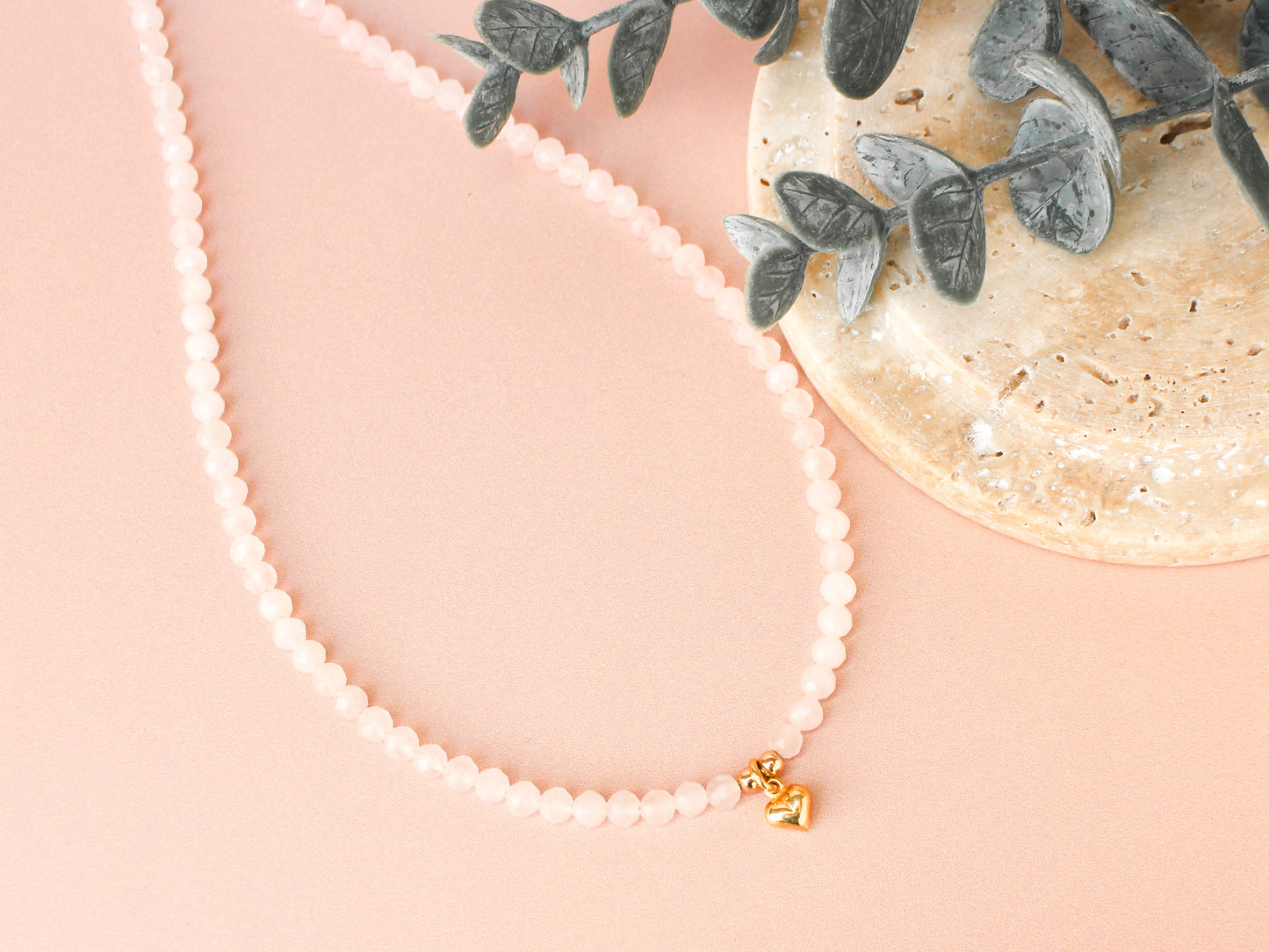 Collier Mia - Quartz rose