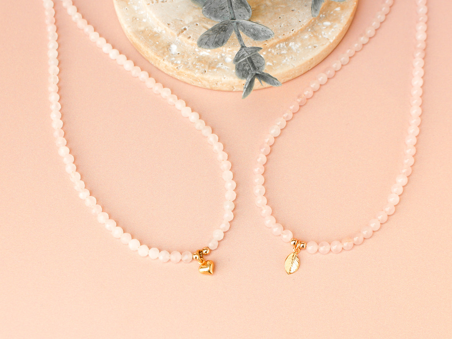 Collier Mia - Quartz rose
