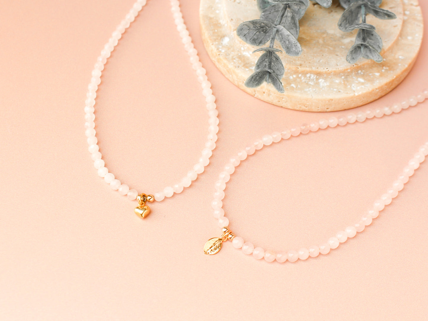 Collier Mia - Quartz rose