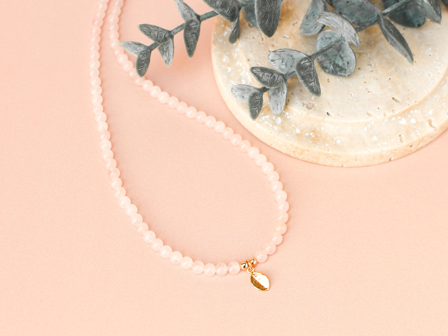 Collier Mia - Quartz rose
