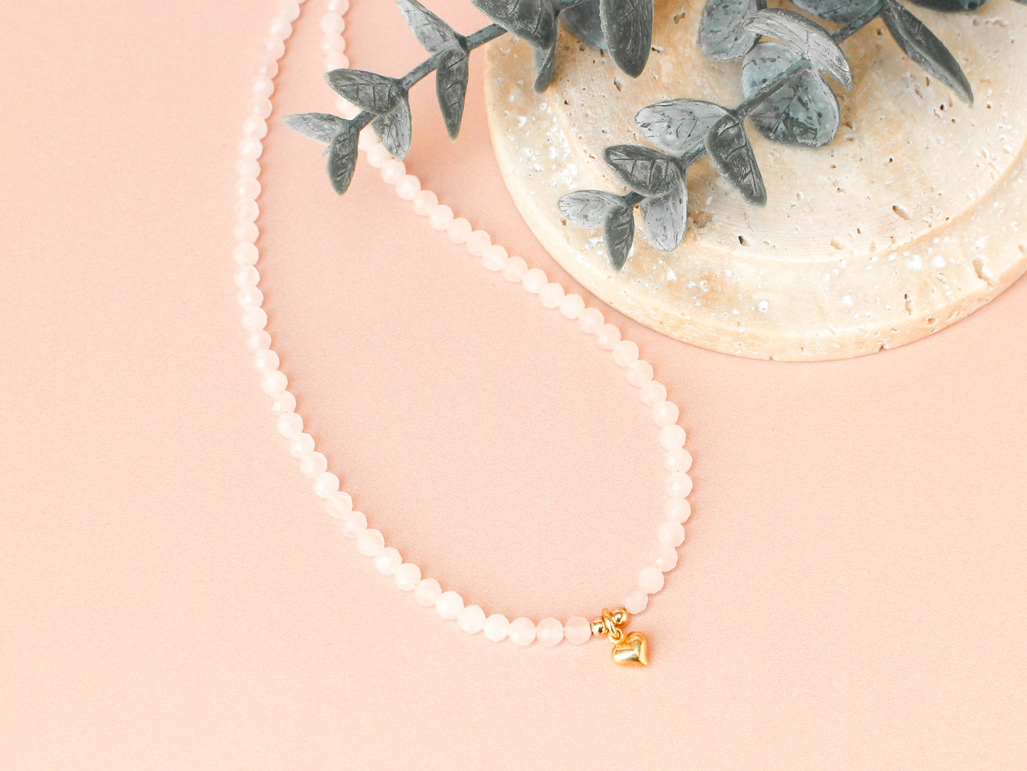 Collier Mia - Quartz rose