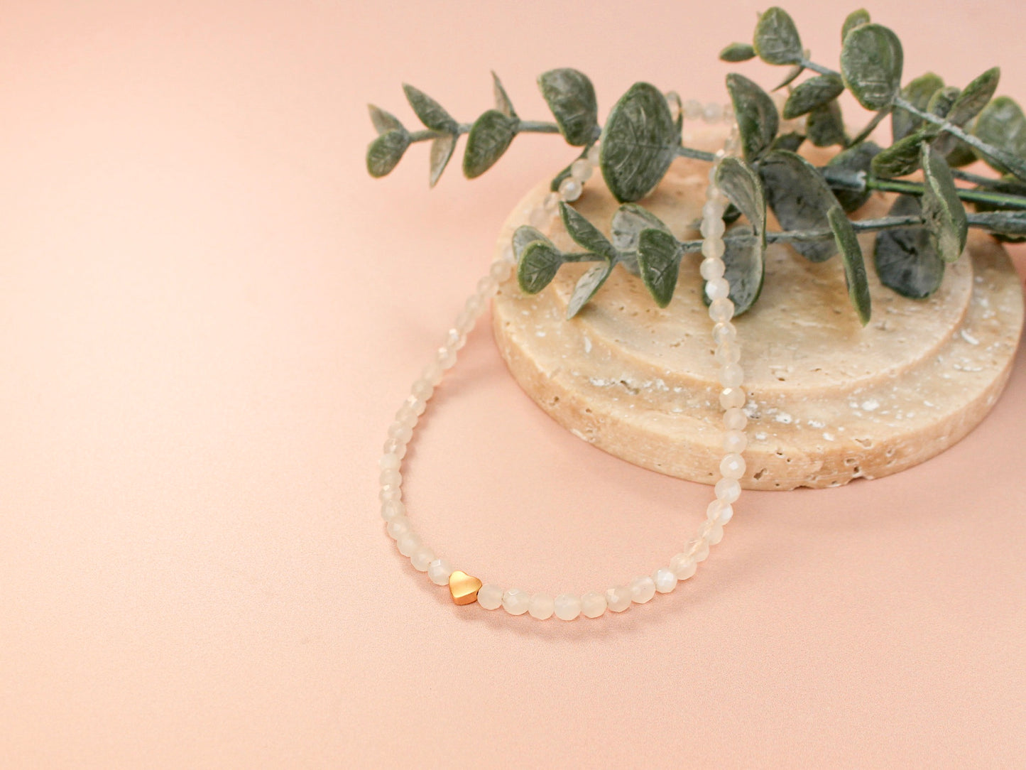 Collier Mia - Pierre de lune blanche