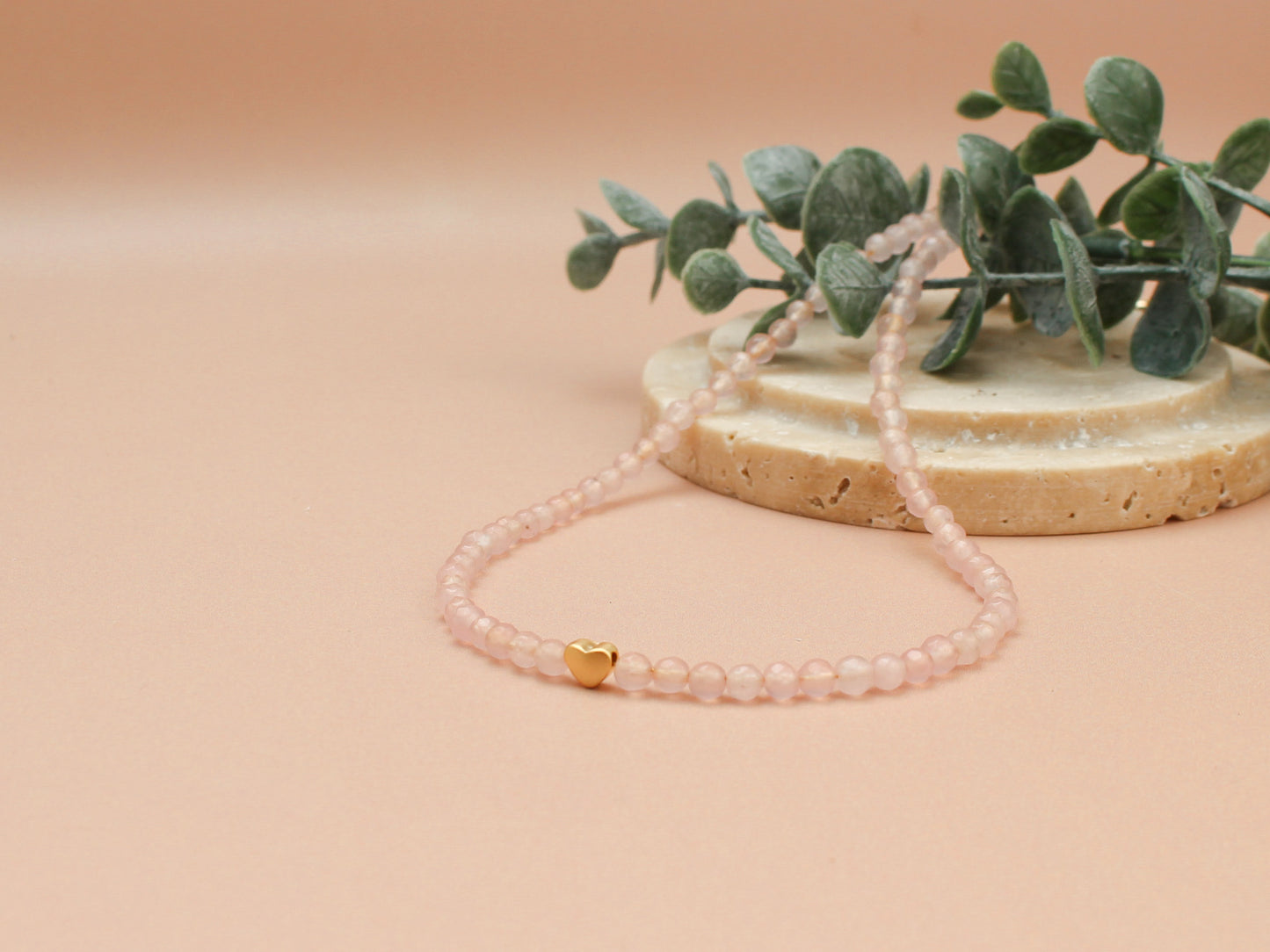 Collier Mia - Quartz rose