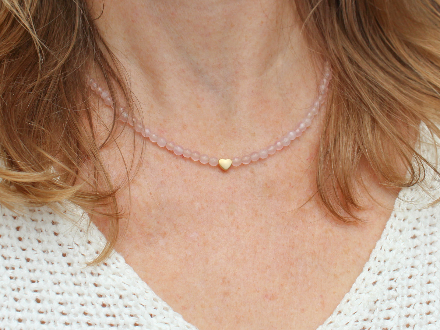 Collier Mia - Quartz rose