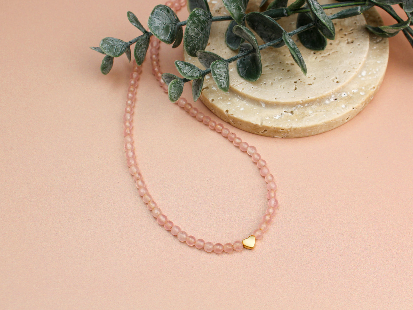 Collier Mia - Quartz rose