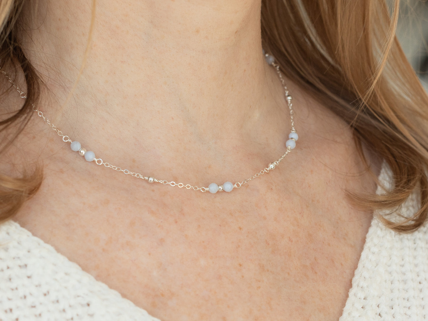 Collier Melinda - Calcédoine