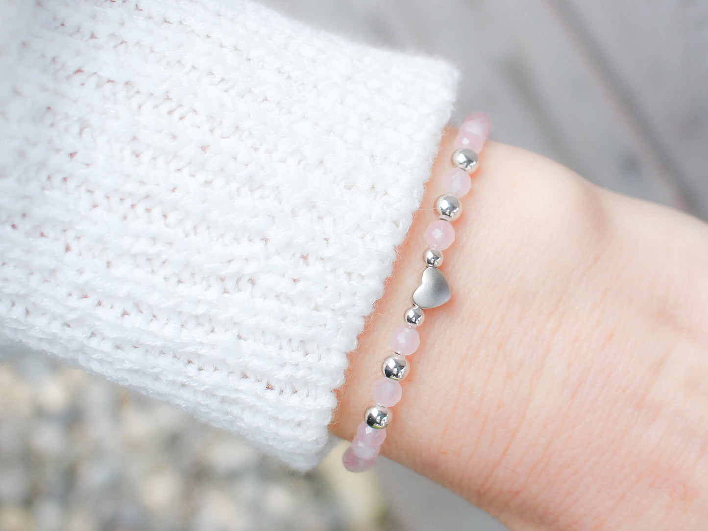 Bracelet Célia - Quartz rose