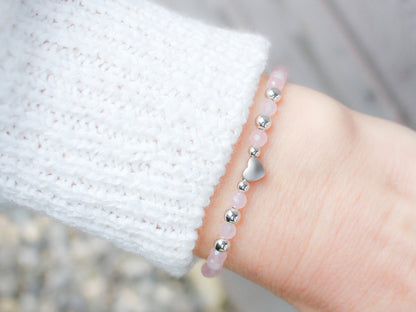 Bracelet Célia - Quartz rose
