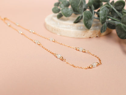 Collier Lou - Pierre de lune blanche