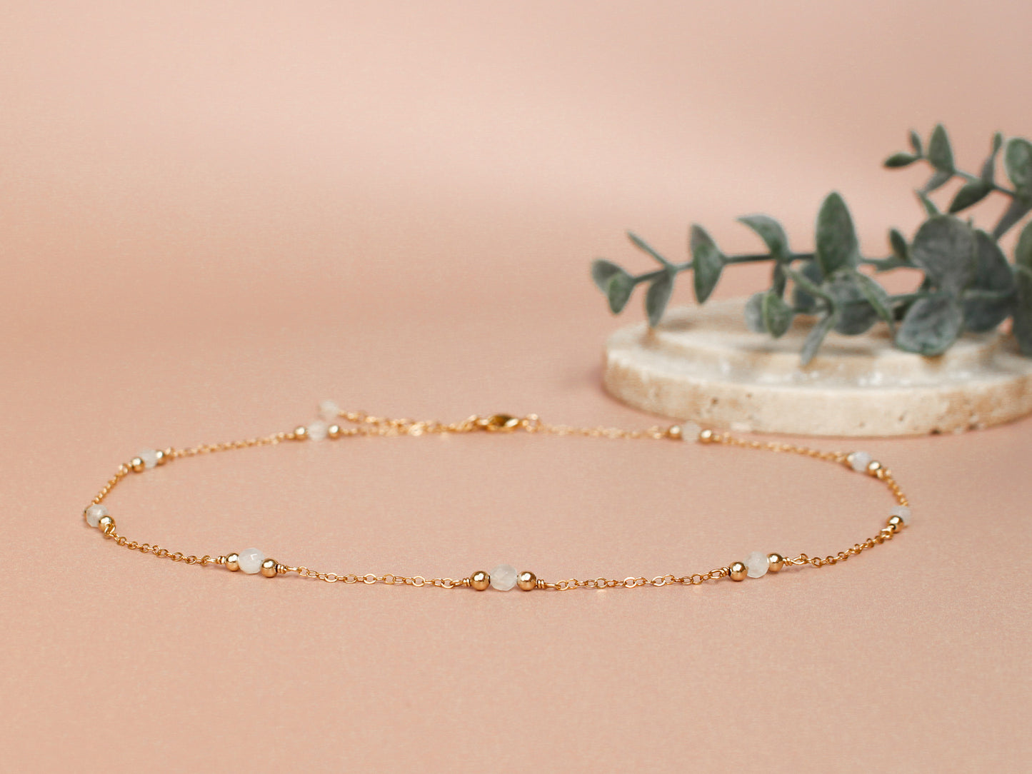 Collier Lou - Pierre de lune blanche