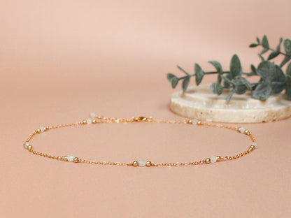 Collier Lou - Pierre de lune blanche
