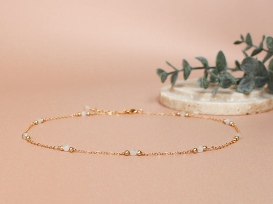 Collier Lou - Pierre de lune blanche