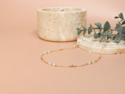 Collier Melinda - Pierre de lune blanche