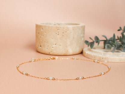 Collier Lou - Pierre de lune blanche