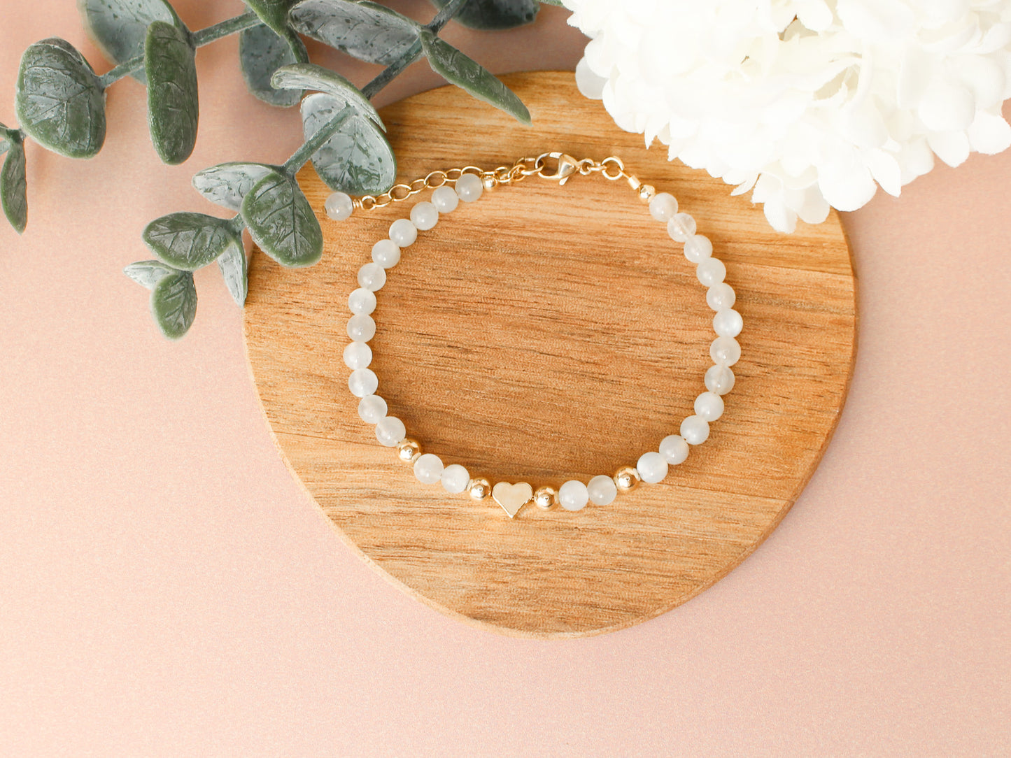 Bracelet Anaïs - Pierre de lune blanche