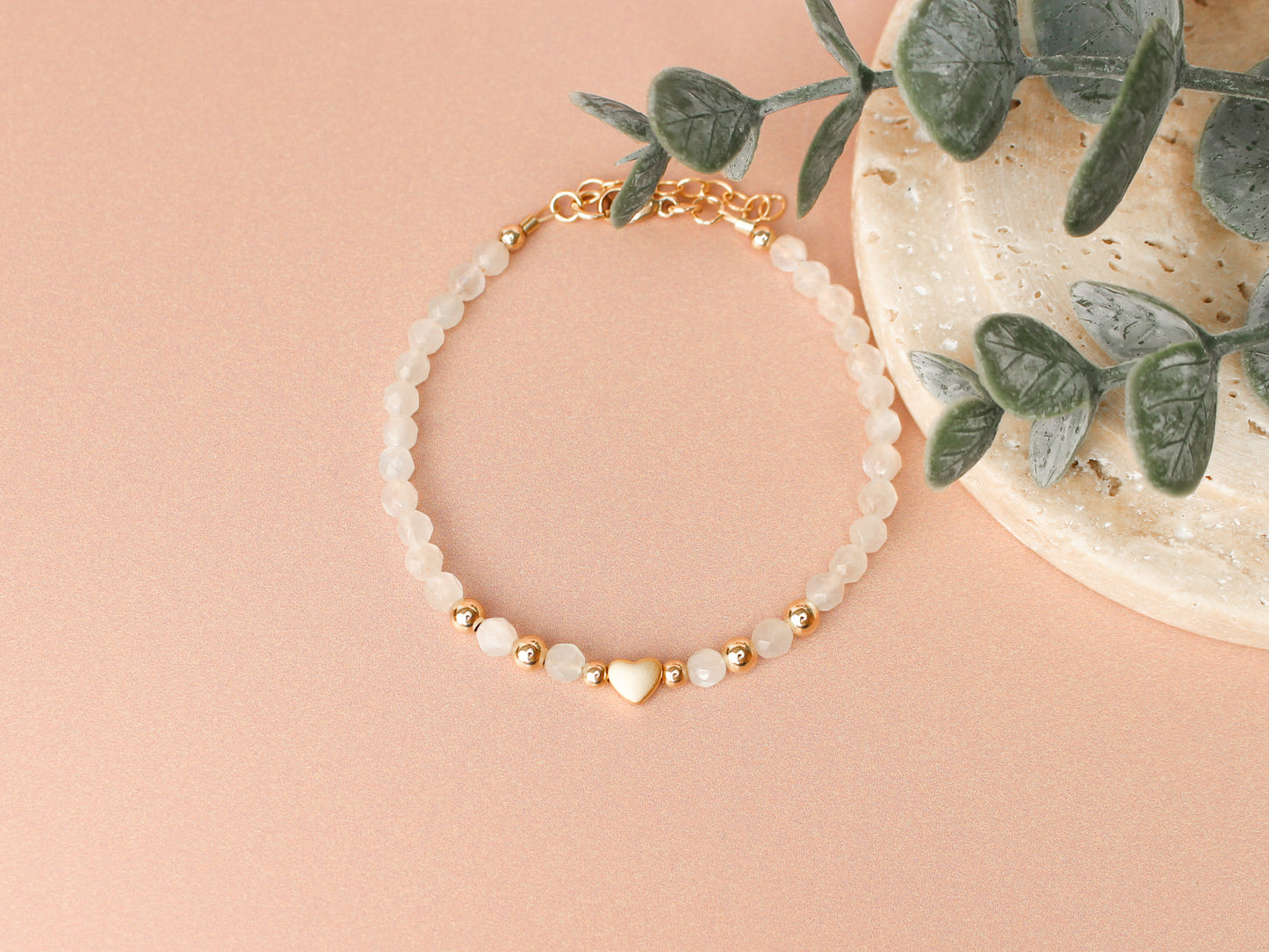 Bracelet Célia - Pierre de lune blanche