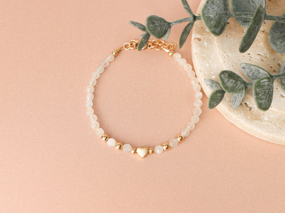Bracelet Célia - Pierre de lune blanche