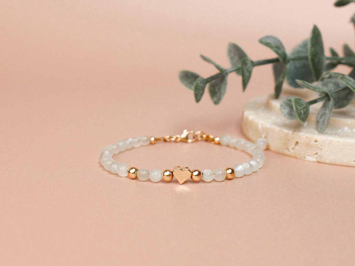 Bracelet Anaïs - Pierre de lune blanche