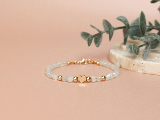 Bracelet Anaïs - Pierre de lune blanche