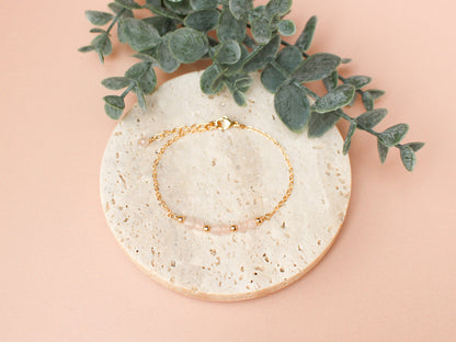 Bracelet Lyana - Quartz rose