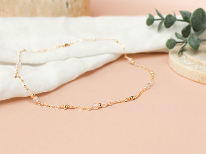 Collier Melinda - Quartz rose