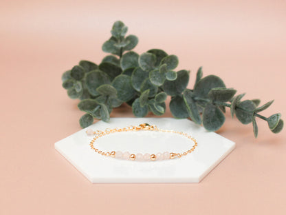 Bracelet Lyana - Quartz rose