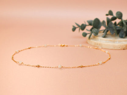 Collier Cora - Pierre de lune blanche