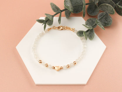 Bracelet Célia - Pierre de lune blanche