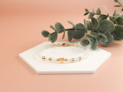 Bracelet Célia - Pierre de lune blanche