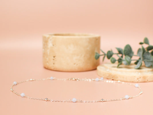 Collier Cora - Calcédoine