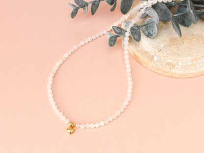 Collier Mia - Quartz rose
