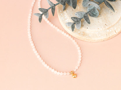 Collier Mia - Quartz rose