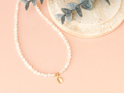 Collier Mia - Pierre de lune blanche