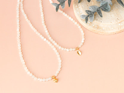 Collier Mia - Pierre de lune blanche