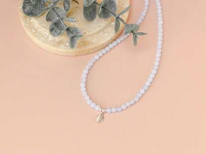 Collier Leaves - Calcédoine