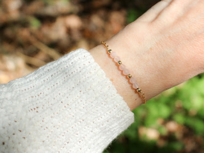 Bracelet Lyana - Quartz rose
