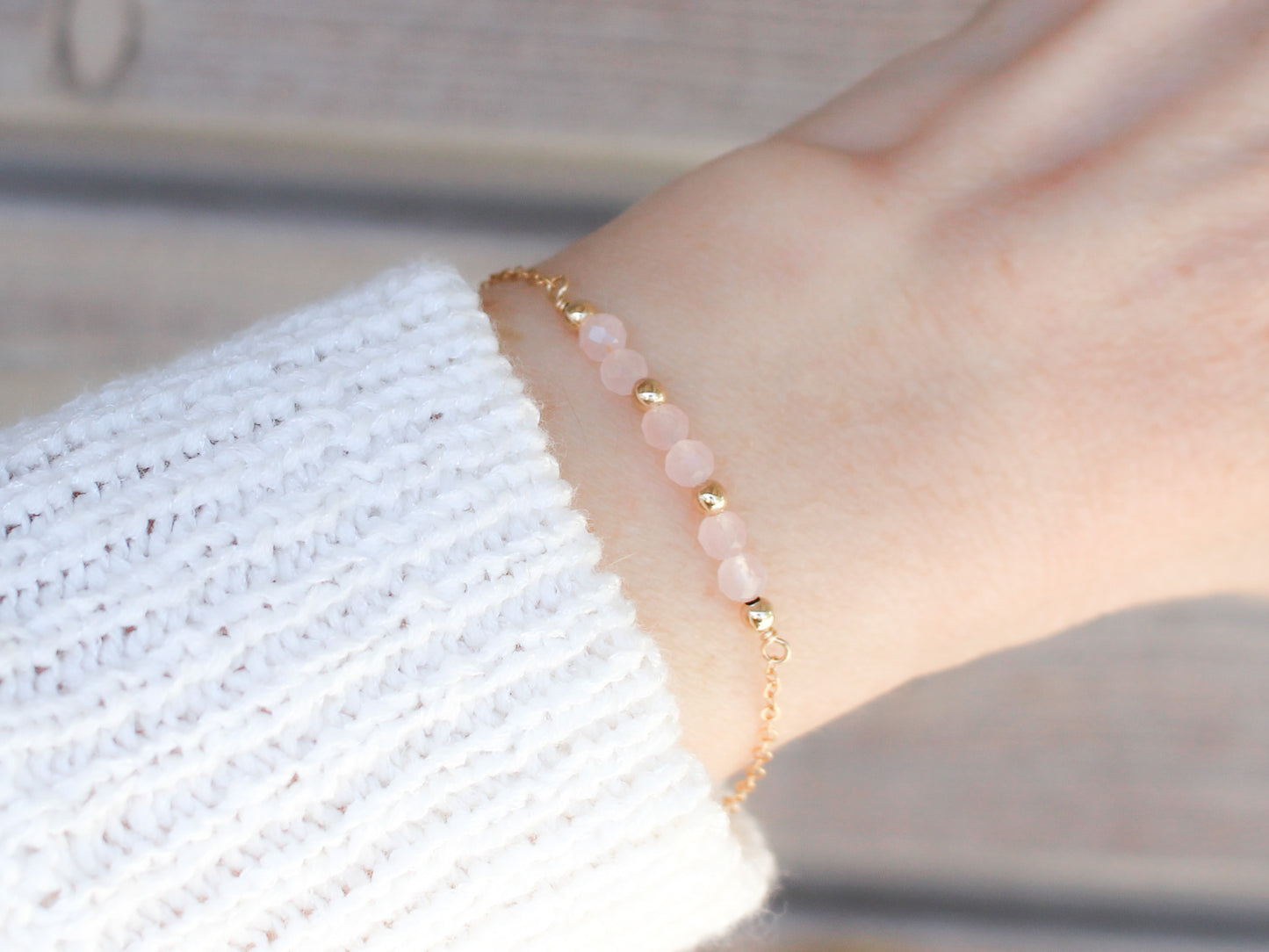 Bracelet Lyana - Quartz rose