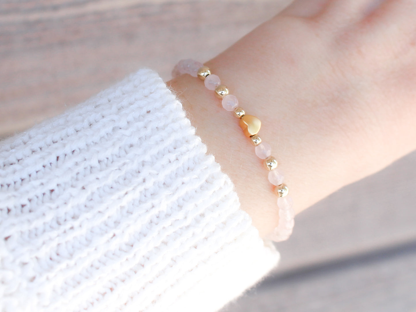 Bracelet Célia - Quartz rose