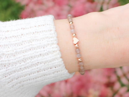 Bracelet Anaïs - Pierre de lune chocolat