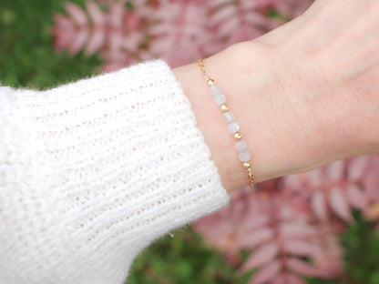 Bracelet Lyana - Pierre de lune blanche