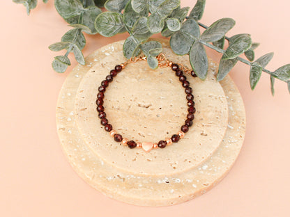 Bracelet Célia - Grenat