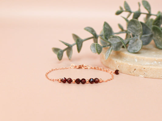 Bracelet Lyana - Grenat
