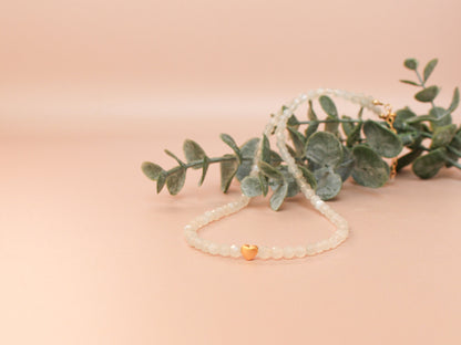 Collier Mia - Pierre de lune blanche