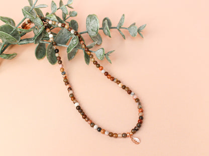 Collier Leaves - Bois fossilisé