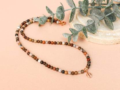 Collier Leaves - Bois fossilisé